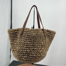 Bolsa tote de palha tecida J JILL em praia natural piscina verão boho comprar usado  Enviando para Brazil