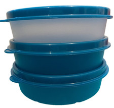 Usado, Tigelas vintage Tupperware Little Wonders 6 oz xícara de lanche quantidade 3 azul-petróleo 1286 muito bom estado usado comprar usado  Enviando para Brazil