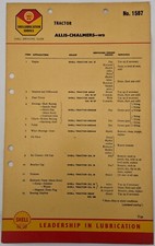 Petroliana; Original Allis Chalmers WD Tractor Shell Lubrication Gráfico No 1587 comprar usado Petroliana; Original Allis Chalmers WD Tractor Shell Lubrication Gráfico No 1587 comprar usado  Enviando para Brazil