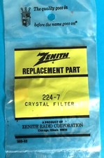 Zenith crystal filter for sale  KYLE