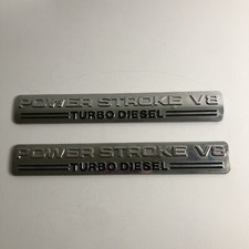 Par de emblema de porta Ford Power Stroke V8 turbo diesel 6.0 F250 F350, usado comprar usado  Enviando para Brazil