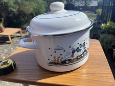 Vintage enamelware pot for sale  LOUGHBOROUGH