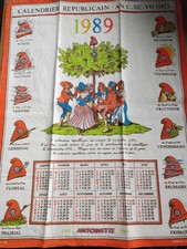 Calendrier tissus torchon d'occasion  Montréjeau