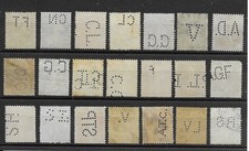 Lot timbres perforés d'occasion  Pont-Sainte-Maxence