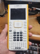 Calculadora gráfica Texas Instruments TI-Nspire CX II branco amarelo funcionando comprar usado  Enviando para Brazil
