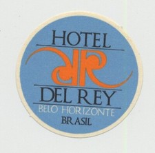 Hotel Del Rey - Belo Horizonte / Brazil (Vintage Luggage Label) comprar usado  Enviando para Brazil