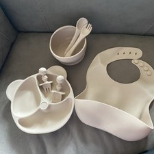 Prato de jantar de silicone seguro para bebês sucção desenho animado crianças pratos alimentação criança comprar usado  Enviando para Brazil