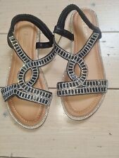 Sandalen damen schwarz gebraucht kaufen  Albersweiler, Rinnthal, Silz
