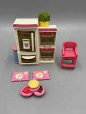 Geladeira e forno duplo Fisher Price Loving Family para casa de bonecas com bandejas de comida comprar usado  Enviando para Brazil