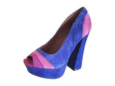 Steve Madden *GAAYLE* Salto Bomba Plataforma Biqueira Aberta ~Azul/Multi Tamanho 8M comprar usado  Enviando para Brazil