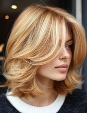 Usado, Peruca Balayage Bob morango loiro destaque 13x4 frente de renda 100% cabelo humano comprar usado  Enviando para Brazil