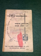 Villiers operating insttuction for sale  BRENTWOOD