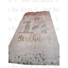 Usado, Tapeçaria 35 x 72 para fotografia de aniversário de 14 anos, banner de porta ou banner de festa comprar usado  Enviando para Brazil