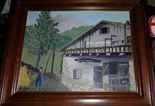 Tableau huile toile d'occasion  Bardos