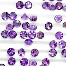 Lote por atacado 4mm a 7mm corte redondo ametista africana natural pedra preciosa calibrada comprar usado  Enviando para Brazil