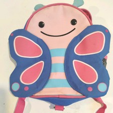 Mochila Skip Hop Kids Zoo: design borboleta, rosa e azul. Alças ajustáveis. comprar usado  Enviando para Brazil