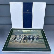 Vintage Pimpernel Conjunto de 3 Tapetes Inglês para Corrida de Cavalos Cortiça ~12x16” comprar usado Vintage Pimpernel Conjunto de 3 Tapetes Inglês para Corrida de Cavalos Cortiça ~12x16” comprar usado  Enviando para Brazil