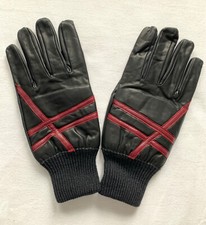 Lederhandschuhe schwarz rot gebraucht kaufen  Berlin