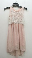 Vestido assimétrico Kiddo by Katie meninas sem mangas gola redonda renda alta baixa 10, usado comprar usado  Enviando para Brazil