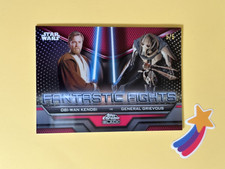 2023 Topps Star Wars Chrome Preto #FF-7 Obi-Wan Kenobi vs. General Grievous 5/5, usado comprar usado  Enviando para Brazil