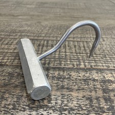 Usado, Gancho de açougue vintage cabo de alumínio gancho de aço inoxidável fardo de carne gelo comprar usado  Enviando para Brazil