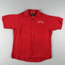 Camisa de boliche masculina vintage anos 50 King Louie média vermelha colarinho ponto corrente comprar usado  Enviando para Brazil