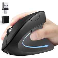 Mouse ergonômico sem fio Bluetooth vertical mouse três modos BT5.0+USB A+USB C comprar usado  Enviando para Brazil