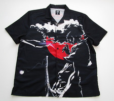 Camisa masculina XL afro samurai Takashi Okazaki botão preta 2006, usado comprar usado  Enviando para Brazil