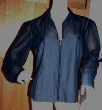 Miederbluse jeansmieder tüll gebraucht kaufen  Amerang