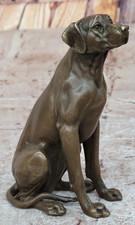 Estatueta colecionável de bronze Labrador escultura de cachorro de caça suporte de papel de mesa comprar usado  Enviando para Brazil