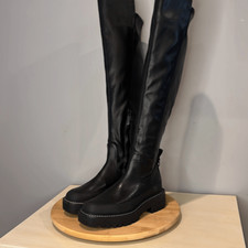 Botas de Equitação Sam Edelman Feminina Lerue Biqueira Quadrada Sobre o Joelho Pretas Tamanho 6 comprar usado  Enviando para Brazil