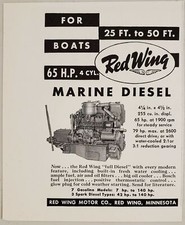 1948 Impressão Anúncio Asa Vermelha Marinha Motors de Barco Diesel Asa Vermelha, Minnesota comprar usado  Enviando para Brazil