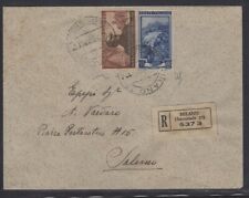 Historia Postal 1951 Raccomandata 55 liras Italia al trabajo 25 liras verde segunda mano  Embacar hacia Mexico