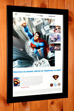 Superman Returns PS2 Xbox 360 NDS Antigo Promo Pequeno Pôster/Anúncio Emoldurado comprar usado  Enviando para Brazil