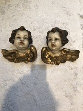 Paar geschnitzte engelsköpfe gebraucht kaufen  Obertshausen