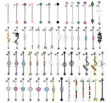 Barra de piercing industrial para orelha andaime aço cirúrgico comprar usado  Enviando para Brazil