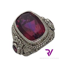 Anel Bali SARDA prata esterlina quartzo magenta místico tamanho 6, usado comprar usado  Enviando para Brazil