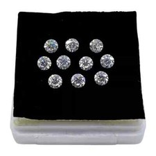 Diamante branco natural 3 mm, corte redondo, VVS1, grau D, lote de 10 peças certificado G6, usado comprar usado  Enviando para Brazil