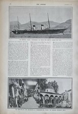 1901 Nadruk Cesarski Jacht Standard Zar - Wieńce Mauzoleum Kościół Pokoju na sprzedaż  Wysyłka do Poland