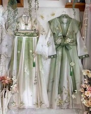 Fantasia Cosplay Tradicional Chinesa Feminina Vestido Hanfu Antigo Vestido Verde comprar usado  Enviando para Brazil