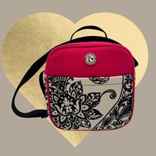 Bolsa de almoço térmica SPARTINA 449 rosa/preto/branco sacola ou tiracolo comprar usado  Enviando para Brazil