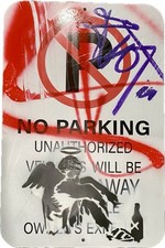 Pintura de letrero de calle de metal ángel borracho arte pop arte graffiti Banksy segunda mano  Embacar hacia Mexico