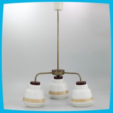 vintage metal stal biały pomarańcz szklany sufit elektryczny żyrandol lampa światło na sprzedaż  PL