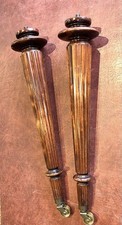 2 pernas cônicas caneladas antigas de mogno para projeto de móveis de piano ou mesa 25"" comprar usado  Enviando para Brazil