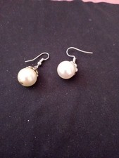Silver faux pearl for sale  HINCKLEY