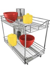 Armário de cozinha de 2 camadas prateleira removível e organizador de gaveta deslizante despensa loja comprar usado  Enviando para Brazil