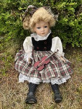 Porzellanpuppe mädchen geige gebraucht kaufen  Greppin