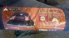Usado, Ozark Trail | Barraca mochila cúpula para 4 pessoas, 4’ de altura 9 pés X 8 pés, piso de banheira, bronzeado comprar usado  Enviando para Brazil