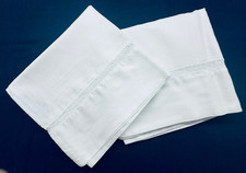 2 Funda de Almohada Sferra Giza 45 KING Blanco Percal Algodón Egipcio Encaje Hecha en Italia segunda mano  Embacar hacia Mexico