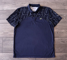NOVAK DJOKOVIC LACOSTE ESPORTE TÊNIS COLEÇÃO CAMISAS POLO AZUL TAMANHO MASCULINO MÉDIO comprar usado  Enviando para Brazil
